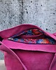 torby na ramię Zamszowa Shopper, fuksja. Duża torebka na ramię z frędzlami. Etui gratis 7