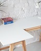 biurka Jesionowe Biurko Narożne LUKA 135cm x 85cm LEWE 2