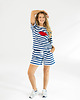 t-shirt damskie Bluzka Joy Usta Szerokie Paski Classic Blue 1