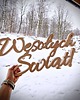 dekoracje świąteczne Napis z litego drewna Wesołych Świąt 1