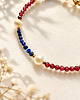 bransoletki z kamieni naturalnych Bransoletka z granatem i lapis lazuli 1