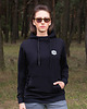 bluza z kapturem damska Cienka bluza z kapturem z naszywką SZWENDAM SIĘ unisex czarna - 1