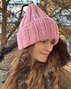 czapki damskie Zimowa czapka Buran  100% wełna z Peru blady róż 2