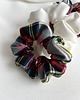 gumki do włosów Scrunchie w kolorową kratkę Oxford Mist 6