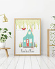 plakaty Plakat z domkiem i lisem, home sweet home 2