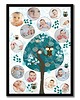 plakaty Plakat kolaż z królikami, sową, kwiatami, z imieniem 1