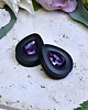 biżuteria różna Tunele do uszu łezki 10-100mm ze szklanym kryształkiem #010 Amethyst 3