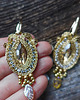Biżuteria ślubna Boho  kolczyki soutache- złote 1