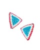 kolczyki szklane Kolczyki Trójkątne Sztyfty "Kolorowa Laguna" 4