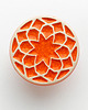 gałki do mebli Gałka do mebli pomarańczowa z jasnym ornamentem, wz.1 1