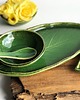 patery i talerze Zestaw ceramiczny do sushi  talerz liść  miseczka dla dwojga 4