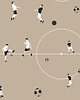 naklejki ścienne do pokoju dziecka Tapeta dla dzieci Piłka Nożna (Beige Football) 3