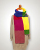 szale damskie 6918 Wielobarwny Szalik "Color Block" - Ręcznie Robiony Akcent Koloru! 4