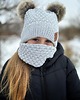 czapki dziecięce ZESTAW: bawełniana czapka dla dziecka i komin Jasny szary 3