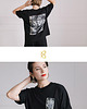 t-shirt damskie Koszulka z obrazem, czarna 6
