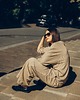 bluza bez kaptura damska Ibiza, bluza w prążki z baw lny i lnu 1