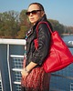 torby na ramię Skórzana torebka - worek czerwona 3