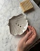 mydelniczki Ceramiczna Mydelniczka Handmade Muszelka Muszla z Odpływem Perłowa 6