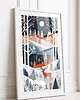 grafiki i ilustracje PLAKAT pokój dziecka ilustracja skandynawska zimowy las 1