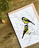 kartki okolicznościowe - wydruki Sikorki bogatki- Kartka- Grafika- Ilustracja- Ptaki 2