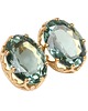 kolczyki pozłacane Złote kolczyki Magnifique z zielonym ametystem 2