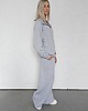 komplety damskie Katya bluza na zamek i spodnie z przeszyciem szary melanż 2