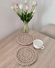 podkładki do kuchni Podkładka szydełkowa pod kubki ze sznurka okrągła 20cm 4