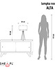 lampy stołowe Lampka stołowa na trójnogu z designerskim kloszem ALTA ECO 4