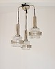 lampy wiszące Lampa wisząca Modern, lata 70, metal i szkło, 3xE27 1