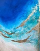 obrazy Granatowy obraz abstrakcyjny - obraz ze złotem Maldives XXII 40x50 cm 5