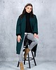 płaszcze damskie Płaszcz wełniany butelkowa zieleń WOOL& GREEN 2