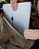 torby na ramię Torba NA LAPTOP Shopper w kolorze taupe z nubuku tapicerskiego 2