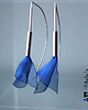 kolczyki wire wrapping Delikatne srebrne kolczyki kobaltowe NA THON 1
