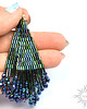 kolczyki szklane Vuenti, zielononiebieskie "indiańskie" kolczyki, beading 2