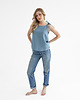 topy damskie Lniany Top MEADOW DUSTY BLUE 2