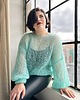 swetry damskie  Cienki sweter z moheru, delikatny sweter, lekki sweter oversize 1