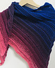 szale damskie Chusta szydełkowa ombre ręcznie robiona handmade 2
