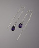 kolczyki wire wrapping Kolczyki krople ametyst długie przewlekane wire wrapping 5