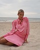 bluzki z długim rękawem damskie CS  - Bluzka z ozdobną szarfą Pink Pearl 2