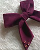 spinki i klamry do włosów Kokarda do włosów Marietta welurowa welwet burgund bordo zdobiona 2