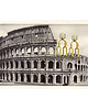 kolczyki z mosiądzu COLOSSEO . geometryczne kolczyki KHAKI 6