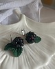 kolczyki z masy plastycznej Kolczyki z jagodami jeżyna. Handmade Polska. Polimerowa glina 2