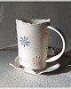 kubki Rustykalny zimowy ceramiczny zestaw do picia kawy, herbaty 2
