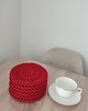 podkładki do kuchni Komplet szydełkowych podkładek pod kubki 6szt - 17cm 3