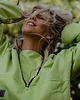 kurtki damskie Kurtka wiatrówka typu anorak neon lime 6