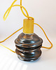 lampy wiszące Lampa wisząca ceramiczna Dzwonek czarno biała 1