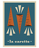 plakaty Plakat do kuchni, minimalizm, warzywa, marchewki, la carotte 1