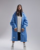 płaszcze damskie Płaszcz longline hoodie oversize baby blue 8