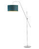 lampy podłogowe Regulowana lampa stojąca do salonu z welurowym abażurem BILBAO VELUR 1
