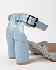 sandały i klapki damskie SANDAŁKI NA SŁUPKU - SKÓRA NATURALNA - MODEL 348 - KOLOR BABY BLUE 5